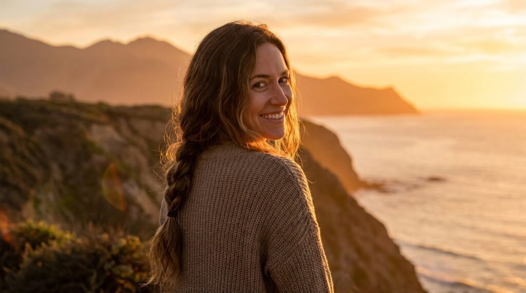 AI 캐릭터 포즈 지정하는 법 : 팔짱 끼고 다리 꼬기 내 맘대로 시키기 4 카메라를 보며 뒤돌아보는 설레는 장면