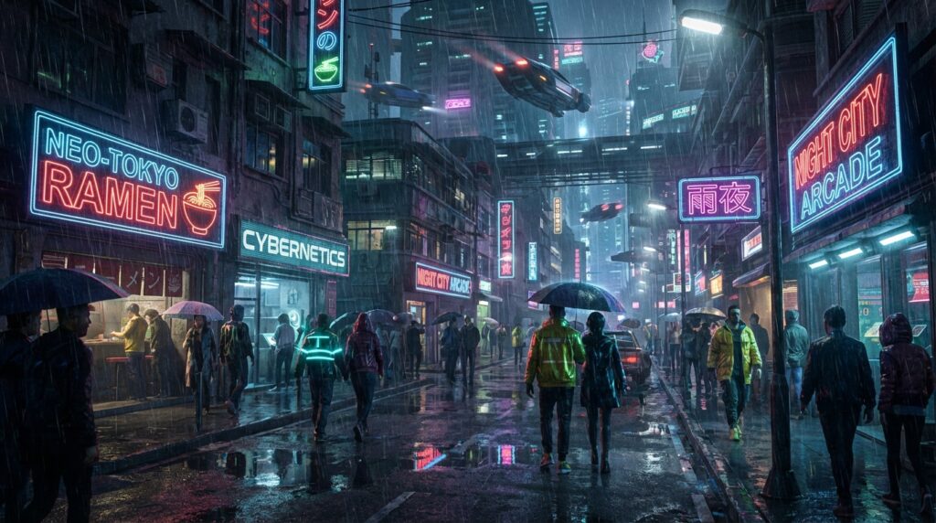 유튜브 썸네일용 (16:9)
사이버펑크 도시