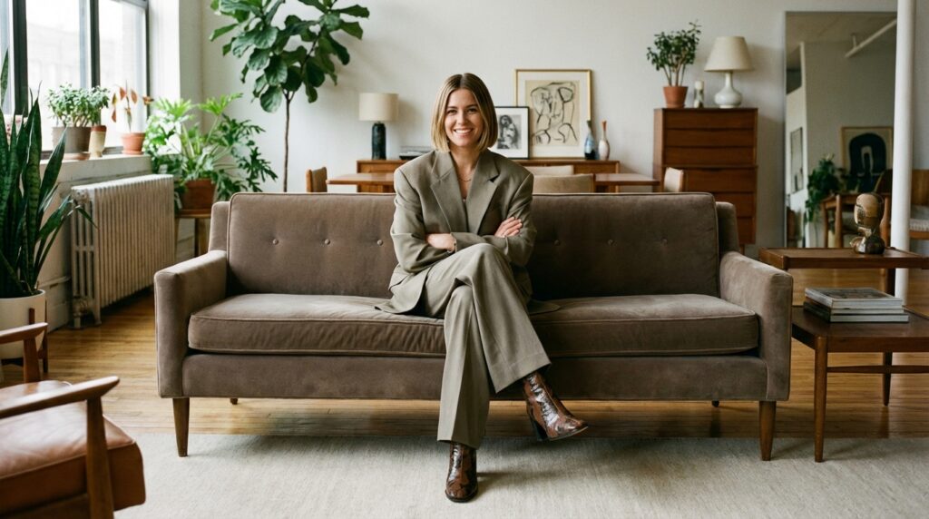 AI 캐릭터 포즈 지정하는 법 : 팔짱 끼고 다리 꼬기 내 맘대로 시키기 3 시크하게 팔짱 끼고 다리 꼬고 앉은 모습