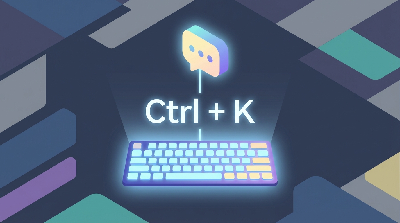 코딩 없이 웹사이트 만들기 필수 단축키 커서 AI 사용법의 핵심인 Ctrl+K 단축키 시각화 이미지